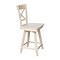 International Concepts Charlotte Counter Height Stool, 24" Seat Height, Swivel, Unfinished S-312SW - alternate 3